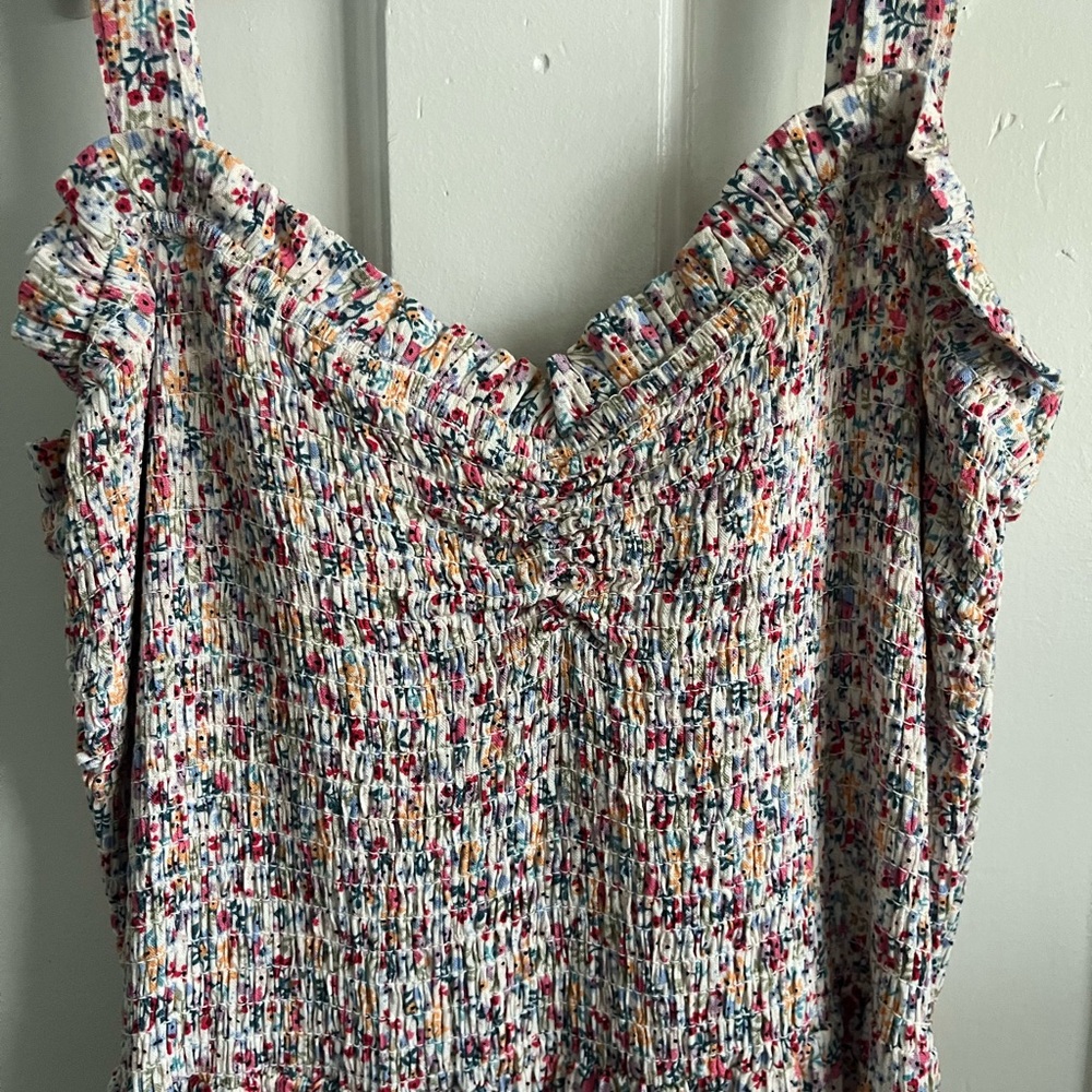 NWT Market & Spruce Yara Ditsy Floral Smocked Sweetheart Dress Cottagecore - Picture 3 of 12